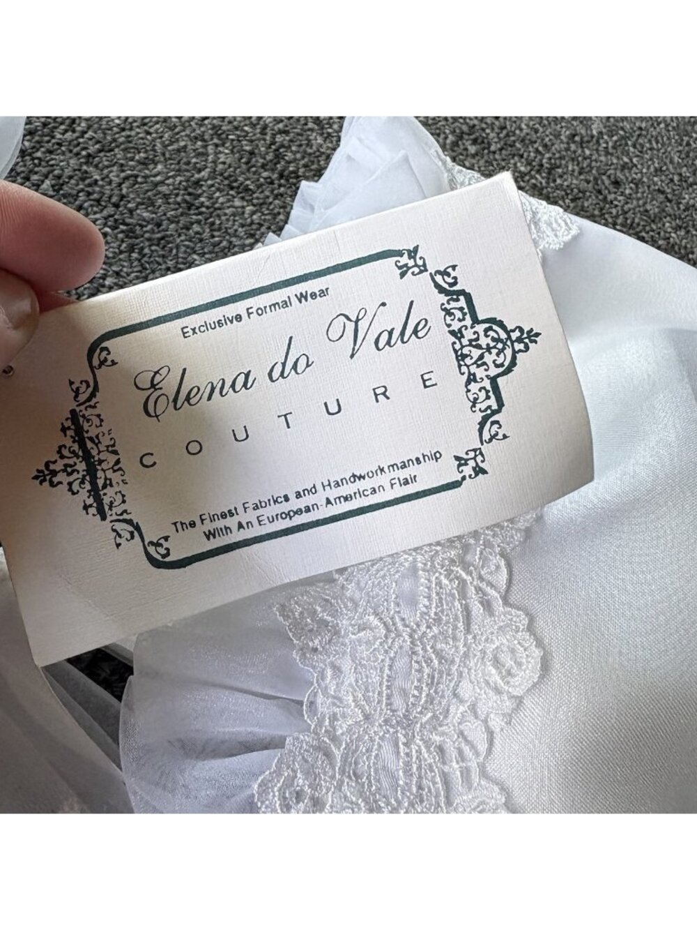 NWT ELENA DO VALE Couture Baby Girl 3-6M Emily White Christening Gown Vintage - Picture 9 of 11
